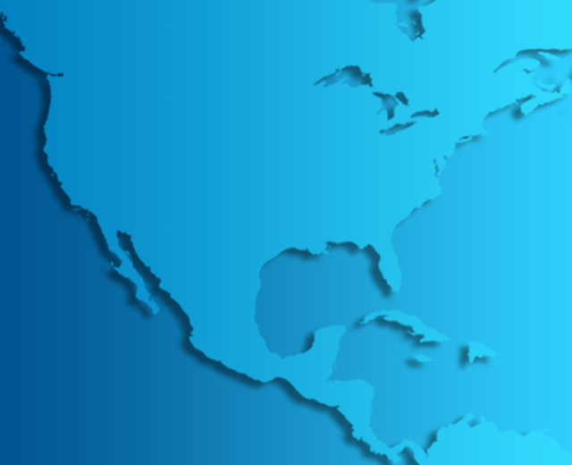 Graphic image of North America